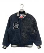 SUPREME×New Era×MLBシュプリーム×ニューエラ×エムエルビー）の古着「Varsity Jacket」｜ブラック