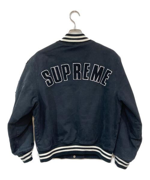 SUPREME（シュプリーム）Supreme (シュプリーム) New Era (ニューエラ) MLB (エムエルビー) Varsity Jacket ブラック サイズ:Sの古着・服飾アイテム