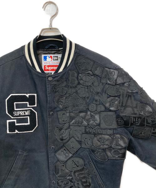 SUPREME（シュプリーム）Supreme (シュプリーム) New Era (ニューエラ) MLB (エムエルビー) Varsity Jacket ブラック サイズ:Sの古着・服飾アイテム