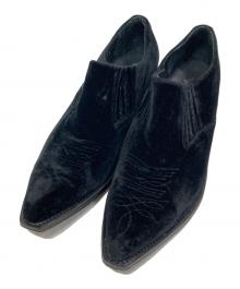 Needles×CLAVEL（ニードルズ×クラベル）の古着「Velour Boots」｜ブラック