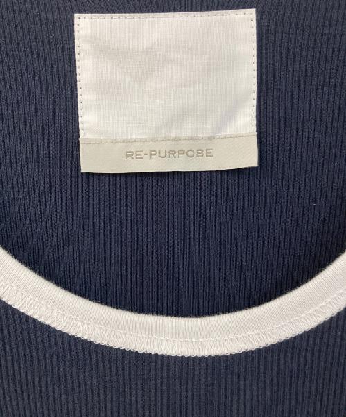 RE-PURPOSE（リパーパス）RE-PURPOSE (リパーパス) コットンタンクトップ ネイビー サイズ:SIZE Lの古着・服飾アイテム