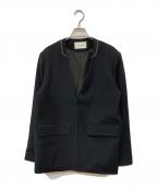 la peau de gemラポドゥジェム）の古着「ノーカラージャケット」｜ブラック