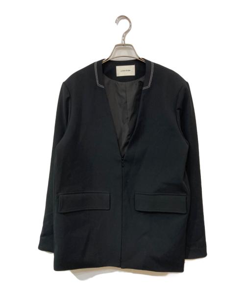 la peau de gem（ラポドゥジェム）la peau de gem (ラポドゥジェム) ノーカラージャケット ブラック サイズ:SIZE Freeの古着・服飾アイテム