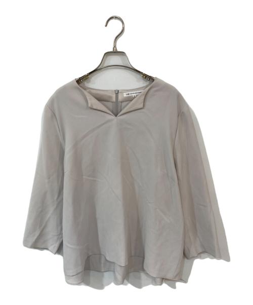 23区（ニジュウサンク）23区 (ニジュウサンク) トリアセダブルジョーゼット ブラウス ベージュ サイズ:50の古着・服飾アイテム