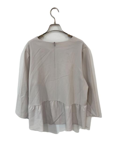 23区（ニジュウサンク）23区 (ニジュウサンク) トリアセダブルジョーゼット ブラウス ベージュ サイズ:50の古着・服飾アイテム