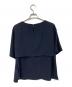 23区 (ニジュウサンク) 【洗える】ストレッチジョーゼット レイヤー カットソー ネイビー サイズ:SIZE 46：7000円