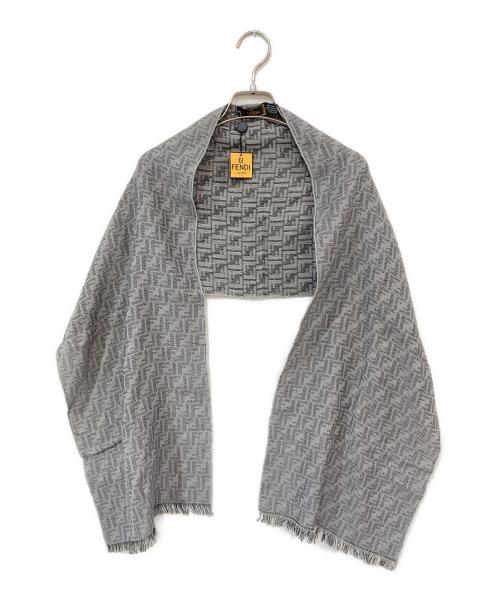 FENDI（フェンディ）FENDI (フェンディ) ズッカ柄ウールストール グレーの古着・服飾アイテム