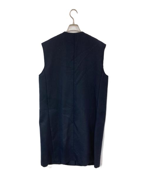 自由区（ジユウク）自由区 (ジユウク) ライトウールダブルクロス ジャンパースカート ネイビー サイズ:44の古着・服飾アイテム