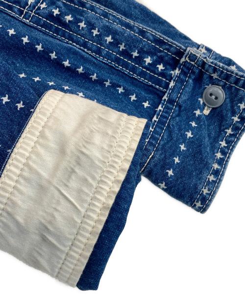 SAMURAI JEANS（サムライジーンズ）SAMURAI JEANS (サムライジーンズ) 手裏剣ウォバッシュワークシャツ インディゴ サイズ:Mの古着・服飾アイテム