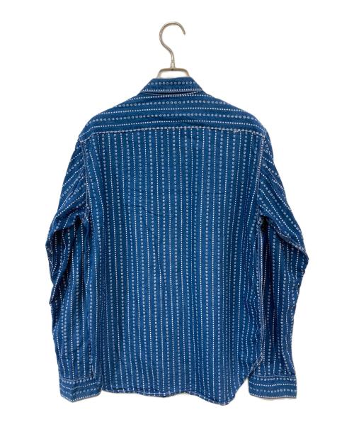 THE REAL McCOY'S（ザ・リアルマッコイズ）THE REAL McCOY'S (ザ・リアルマッコイズ) ハートウォバッシュ ワークシャツ インディゴ サイズ:15の古着・服飾アイテム