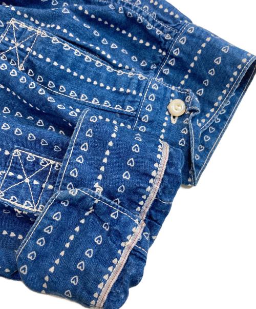 THE REAL McCOY'S（ザ・リアルマッコイズ）THE REAL McCOY'S (ザ・リアルマッコイズ) ハートウォバッシュ ワークシャツ インディゴ サイズ:15の古着・服飾アイテム