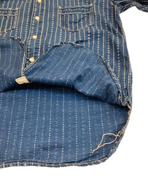 THE REAL McCOY'S（ザ・リアルマッコイズ）THE REAL McCOY'S (ザ・リアルマッコイズ) ハートウォバッシュ ワークシャツ インディゴ サイズ:15の古着・服飾アイテム