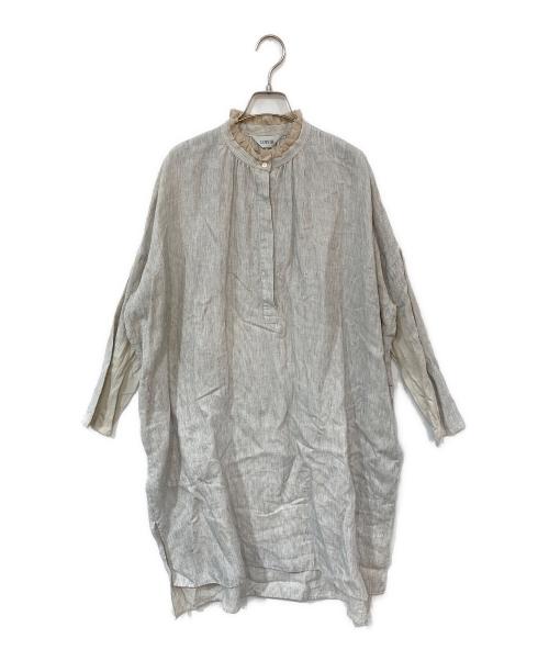 ADIEU TRISTESSE LOISIR（アデュートリステス ロワズィール）ADIEU TRISTESSE LOISIR (アデュートリステス ロワズィール) リネンツイルワッシャーチュニック ワンピース ベージュ サイズ:-の古着・服飾アイテム