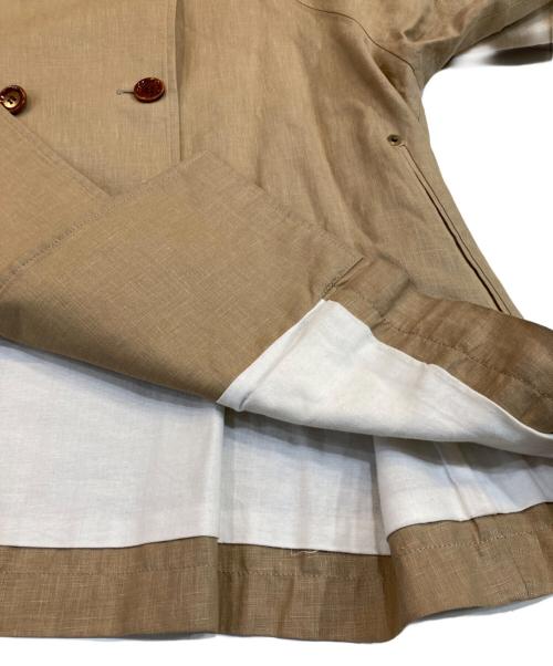 LOISIR（ロワズィール）LOISIR (ロワズィール) リネンダブルショートジャケット ベージュ サイズ:38の古着・服飾アイテム