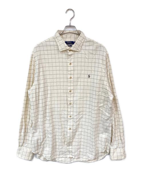 POLO RALPH LAUREN（ポロ・ラルフローレン）POLO RALPH LAUREN (ポロ・ラルフローレン) チェックシャツ ホワイト サイズ:XXLの古着・服飾アイテム