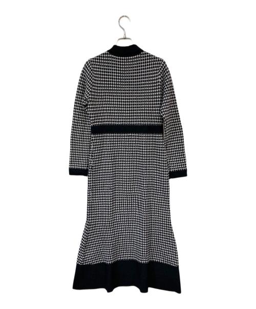 HER LIP TO（ハーリップトゥ）Her lip to (ハーリップトゥ) Buckingham Houndstooth Knit Dress ホワイト×ブラック サイズ:Mの古着・服飾アイテム