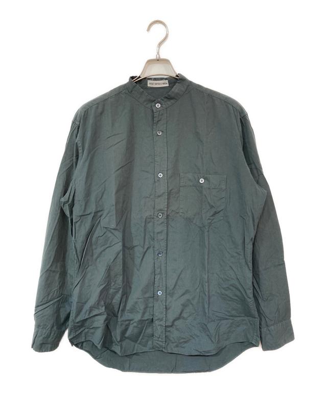 Issey Miyake Men, ISSEY MIYAKE MEN バンドカラーシャツ グリーン