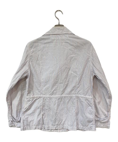 COMME des GARCONS JUNYA WATANABE MAN（コム デ ギャルソン ジュンヤ ワタナベ マン）COMME des GARCONS JUNYA WATANABE MAN (コム デ ギャルソン ジュンヤ ワタナベ マン) ストライプシャツジャケット ホワイト サイズ:Lの古着・服飾アイテム