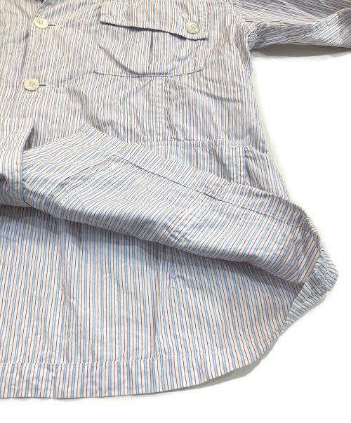 COMME des GARCONS JUNYA WATANABE MAN（コム デ ギャルソン ジュンヤ ワタナベ マン）COMME des GARCONS JUNYA WATANABE MAN (コム デ ギャルソン ジュンヤ ワタナベ マン) ストライプシャツジャケット ホワイト サイズ:Lの古着・服飾アイテム