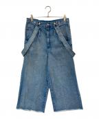 willfullyウィルフリー）の古着「サスペンダー付きデニムパンツ」｜インディゴ