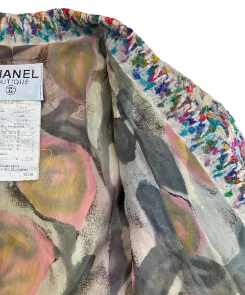 CHANEL（シャネル）CHANEL (シャネル) ツイードロングカーディガン マルチカラー サイズ:SIZE 38の古着・服飾アイテム