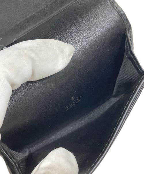 GUCCI（グッチ）GUCCI (グッチ) GGシマ レザー カードケース ブラックの古着・服飾アイテム