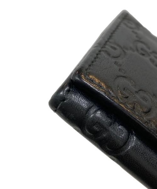 GUCCI（グッチ）GUCCI (グッチ) GGシマ レザー カードケース ブラックの古着・服飾アイテム