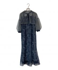 LeJa（レジャ）の古着「リボンシアーボレロレースマーメイドワンピースドレス」｜ネイビー