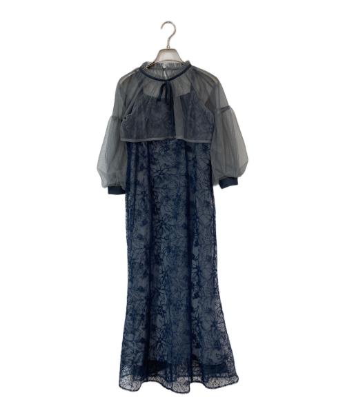 LeJa（レジャ）LeJa (レジャ) リボンシアーボレロレースマーメイドワンピースドレス ネイビー サイズ:SIZE 7の古着・服飾アイテム