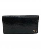 BALENCIAGAバレンシアガ）の古着「Monaco バーティカル ロングウォレット」｜ブラック