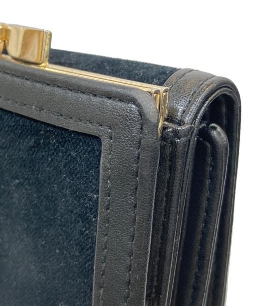 Vivienne Westwood（ヴィヴィアンウエストウッド）Vivienne Westwood (ヴィヴィアンウエストウッド) EMBROIDERED ORB SMALL FRAME WALLET/エンブロイダードORBスモールフレームウォレット ブラックの古着・服飾アイテム