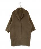 MUSE de Deuxieme Classeミューズ ドゥーズィエム クラス）の古着「ウールアンゴラリバーコート」｜ブラウン