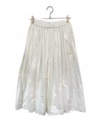 EVERYDAY I LIKE.エヴリデイ アイ ライク）の古着「Cotton Dramatic ギャザースカート」｜ホワイト