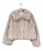HER LIP TOハーリップトゥ）の古着「Winter Love Faux Fur Coat/ウィンターラブフェイクファーコート」｜ピンク
