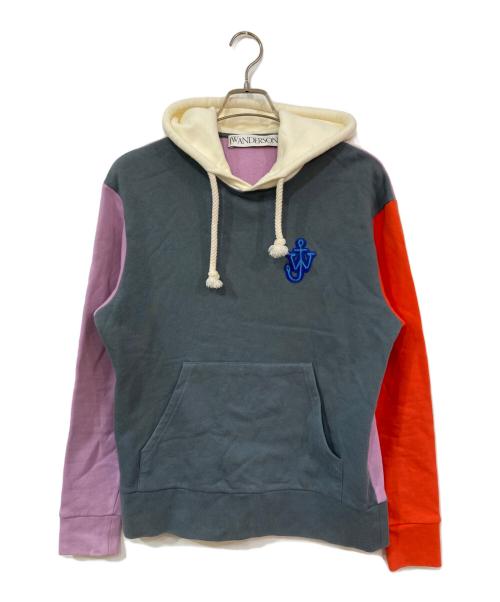 J.W.ANDERSON（ジェイダブリューアンダーソン）J.W.ANDERSON (ジェイダブリューアンダーソン) アナグラムカラーブロックパーカー グレー サイズ:SIZE Sの古着・服飾アイテム