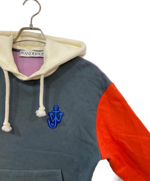 J.W.ANDERSON（ジェイダブリューアンダーソン）J.W.ANDERSON (ジェイダブリューアンダーソン) アナグラムカラーブロックパーカー グレー サイズ:SIZE Sの古着・服飾アイテム