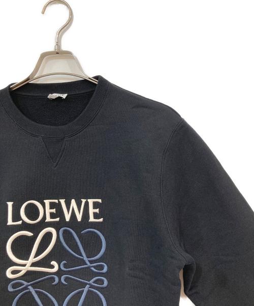 LOEWE（ロエベ）LOEWE (ロエベ) アナグラム エンブロイダリー スウェットシャツ ブラック サイズ:SIZE Mの古着・服飾アイテム