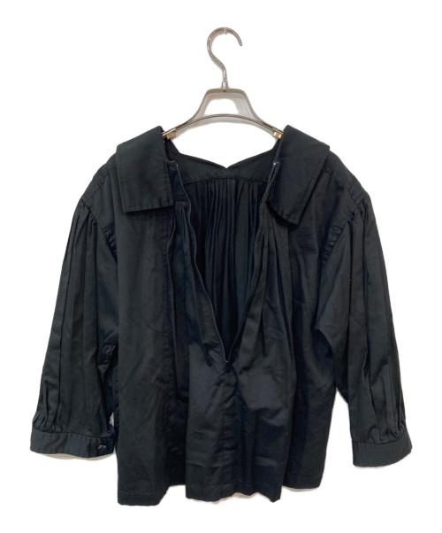 COMME des GARCONS COMME des GARCONS（コムデギャルソン コムデギャルソン）COMME des GARCONS COMME des GARCONS (コムデギャルソン コムデギャルソン) プリーツブラウス ブラック サイズ:Mの古着・服飾アイテム