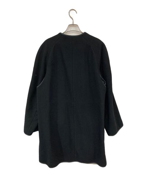 HERMES（エルメス）HERMES (エルメス) ノーカラーコート ブラック サイズ:SIZE 38の古着・服飾アイテム