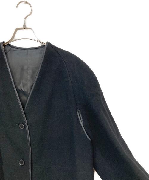 HERMES（エルメス）HERMES (エルメス) ノーカラーコート ブラック サイズ:SIZE 38の古着・服飾アイテム