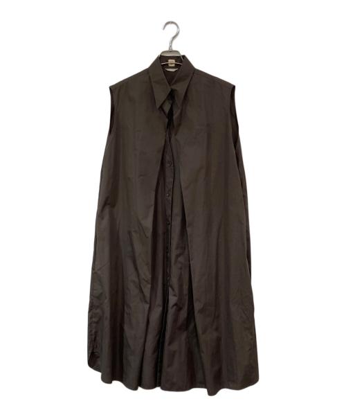 HERMES（エルメス）HERMES (エルメス) ノースリーブシャツワンピース ブラウン サイズ:SIZE 42の古着・服飾アイテム