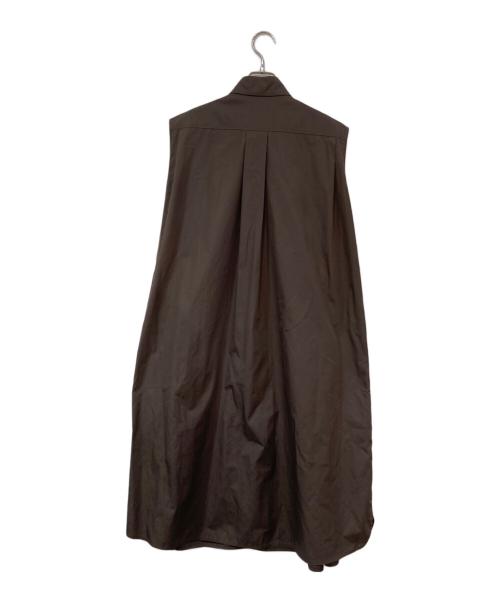 HERMES（エルメス）HERMES (エルメス) ノースリーブシャツワンピース ブラウン サイズ:SIZE 42の古着・服飾アイテム