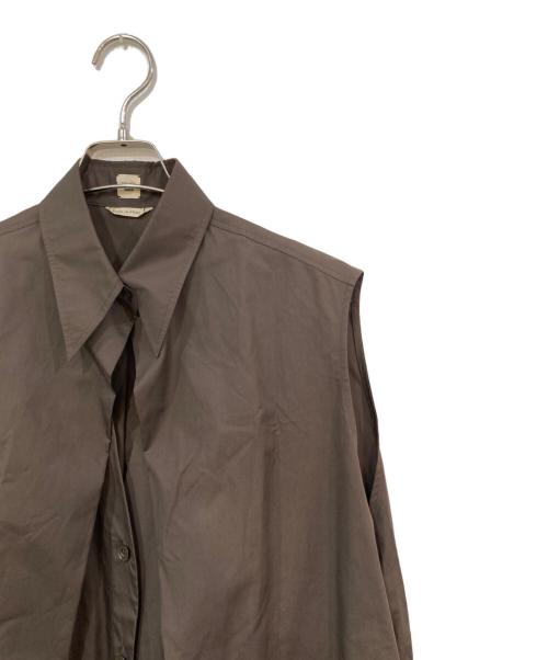 HERMES（エルメス）HERMES (エルメス) ノースリーブシャツワンピース ブラウン サイズ:SIZE 42の古着・服飾アイテム