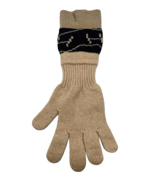 HERMES（エルメス）HERMES (エルメス) カシミヤニットグローブ ベージュの古着・服飾アイテム