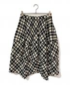 COMME des GARCONSコムデギャルソン）の古着「チェックサルエルパンツ」｜ブラック