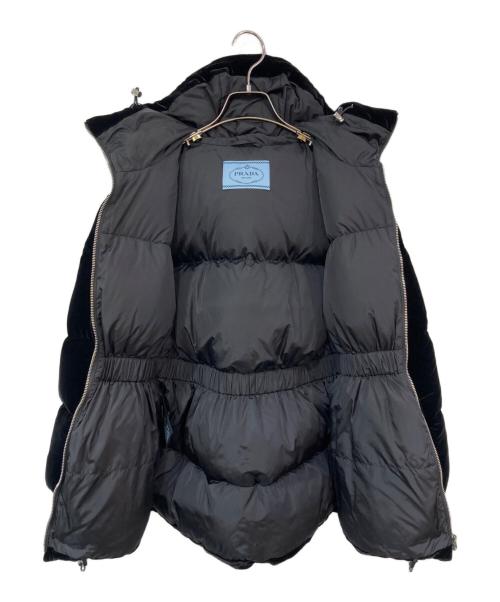PRADA（プラダ）PRADA (プラダ) ベロアダウンジャケット ブラック サイズ:36の古着・服飾アイテム