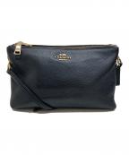 COACHコーチ）の古着「レザーショルダーバッグ」｜ブラック