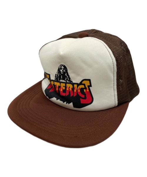 Hysteric Glamour（ヒステリックグラマー）Hysteric Glamour (ヒステリックグラマー) BAD ASS FIRE LOGO メッシュキャップ ブラウンの古着・服飾アイテム