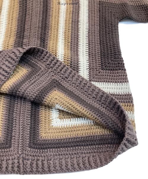 SUPREME（シュプリーム）Supreme (シュプリーム) Hand Crocheted Sweater ブラウン サイズ:Lの古着・服飾アイテム
