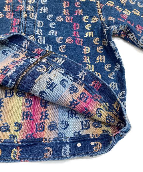 SUPREME（シュプリーム）Supreme (シュプリーム) Gradient Jacquard Denim Work Jacket インディゴ サイズ:Mの古着・服飾アイテム